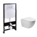 Унитаз SantiLine SL-5005T+SL-01, Подвесной, Овальная, Белый, Сантехнический фарфор