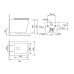 Унитаз SantiLine SL-5007T-G, Подвесной, Безободковый, Прямоугольная, Зеленый, матовый, Сантехнический фарфор