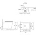 Унитаз SantiLine SL-5007T+SL-01/K, Подвесной, Прямоугольная, Белый