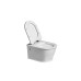 Унитаз SantiLine SL-5009, Подвесной, Безободковый, Овальная, Белый, Дюропласт