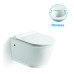 Унитаз SantiLine SL-5009, Подвесной, Безободковый, Овальная, Белый, Дюропласт