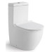 Унитаз SantiLine SL-5011, Напольный, Безободковый, Овальная, Белый, Дюропласт