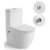 Унитаз SantiLine SL-5011SM-BD, Напольный, Округлая, Белый, Встроенный