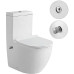 Унитаз SantiLine SL-5011SM-BD, Напольный, Округлая, Белый, Встроенный