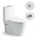 Унитаз SantiLine SL-5012SM-BD, Напольный, Овальная, Белый, Встроенный, Дюропласт