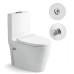 Унитаз SantiLine SL-5012SM-BD, Напольный, Овальная, Белый, Встроенный, Дюропласт