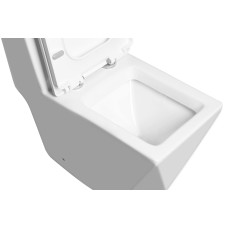 Унитаз SantiLine SL-5013, Напольный, Безободковый, Прямоугольная, Белый, Дюропласт Унитаз SantiLine SL-5013, Напольный, Безободковый, Прямоугольная, Белый, Дюропласт