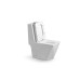 Унитаз SantiLine SL-5013, Напольный, Безободковый, Прямоугольная, Белый, Дюропласт