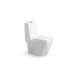 Унитаз SantiLine SL-5013, Напольный, Безободковый, Прямоугольная, Белый, Дюропласт