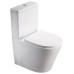 Унитаз SantiLine SL-5014, Напольный, Безободковый, Овальная, Белый, Фаянс