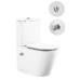 Унитаз SantiLine SL-5014SM-BD, Напольный, Безободковый, Овальная, Белый, Встроенный, Дюропласт