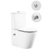 Унитаз SantiLine SL-5014SM-BD, Напольный, Безободковый, Овальная, Белый, Встроенный, Дюропласт