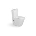 Унитаз SantiLine SL-5014SM-BD, Напольный, Безободковый, Овальная, Белый, Встроенный, Дюропласт