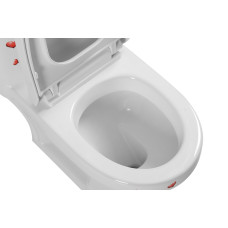 Унитаз SantiLine SL-5015, Напольный, Безободковый, Овальная, Белый, Дюропласт Унитаз SantiLine SL-5015, Напольный, Безободковый, Овальная, Белый, Дюропласт