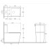Унитаз SantiLine SL-5017, Напольный, Безободковый, Прямоугольная, Белый, Фаянс