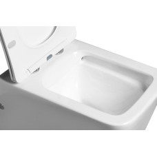 Унитаз SantiLine SL-5017, Напольный, Безободковый, Прямоугольная, Белый, Фаянс Унитаз SantiLine SL-5017, Напольный, Безободковый, Прямоугольная, Белый, Фаянс