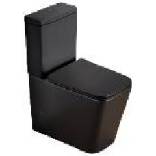 Унитаз SantiLine SL-5017MB, Напольный, Безободковый, Прямоугольная, Черный, Дюропласт Унитаз SantiLine SL-5017MB, Напольный, Безободковый, Прямоугольная, Черный, Дюропласт