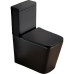 Унитаз SantiLine SL-5017MB, Напольный, Безободковый, Прямоугольная, Черный, Дюропласт