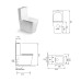 Унитаз SantiLine SL-5017MB, Напольный, Безободковый, Прямоугольная, Черный, Дюропласт