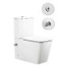 Унитаз SantiLine SL-5017SM-BD, Напольный, Прямоугольная, Белый, Встроенный