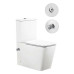 Унитаз SantiLine SL-5017SM-BD, Напольный, Прямоугольная, Белый, Встроенный