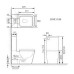 Унитаз SantiLine SL-5017SM-BD, Напольный, Прямоугольная, Белый, Встроенный