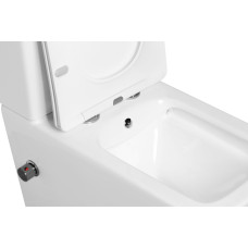 Унитаз SantiLine SL-5017SM-BD, Напольный, Прямоугольная, Белый, Встроенный Унитаз SantiLine SL-5017SM-BD, Напольный, Прямоугольная, Белый, Встроенный