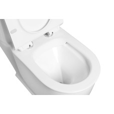 Унитаз SantiLine SL-5019, Напольный, Безободковый, Овальная, Белый, Дюропласт Унитаз SantiLine SL-5019, Напольный, Безободковый, Овальная, Белый, Дюропласт