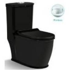 Унитаз SantiLine SL-5019MB, Напольный, Безободковый, Овальная, Черный матовый Унитаз SantiLine SL-5019MB, Напольный, Безободковый, Овальная, Черный матовый