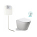 Унитаз SantiLine SL-5020+SL-02, Напольный, Безободковый, Овальная, Хром, Фаянс Унитаз SantiLine SL-5020+SL-02, Напольный, Безободковый, Овальная, Хром, Фаянс