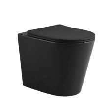 Унитаз SantiLine SL-5020T-MB, Напольный, Безободковый, Овальная, Черный матовый Унитаз SantiLine SL-5020T-MB, Напольный, Безободковый, Овальная, Черный матовый