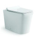 Унитаз SantiLine SL-5021, Напольный, Безободковый, Прямоугольная, Белый, Дюропласт