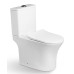 Унитаз SantiLine SL-5022, Напольный, Безободковый, Прямоугольная, Белый, Фаянс