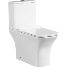 Унитаз SantiLine SL-5023, Напольный, Безободковый, Прямоугольная, Белый, Фаянс Унитаз SantiLine SL-5023, Напольный, Безободковый, Прямоугольная, Белый, Фаянс