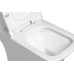 Унитаз SantiLine SL-5023, Напольный, Безободковый, Прямоугольная, Белый, Фаянс