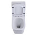 Унитаз SantiLine SL-5024, Напольный, Безободковый, Белый, Дюропласт