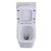 Унитаз SantiLine SL-5024, Напольный, Безободковый, Белый, Дюропласт