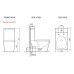 Унитаз SantiLine SL-5024, Напольный, Безободковый, Белый, Дюропласт