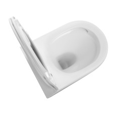 Комплект унитаза с инсталляцией SantiLine SL-5025+SL-01, Подвесной, Безободковый, Хром, Фаянс