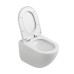 Унитаз SantiLine SL-5025Z, Подвесной, Безободковый, Овальная, Белый, Дюропласт