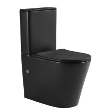 Унитаз SantiLine SL-5026MB, Напольный, Безободковый, Овальная, Черный матовый, Дюропласт Унитаз SantiLine SL-5026MB, Напольный, Безободковый, Овальная, Черный матовый, Дюропласт