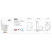 Унитаз SantiLine SL-5029MB, Напольный, Безободковый, Черный матовый, Дюропласт