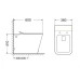 Унитаз SantiLine SL-5033MB, Напольный, Безободковый, Прямоугольная, Черный матовый