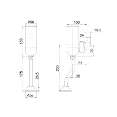 Писсуар SantiLine SL-6022, Белый, Сантехнический фарфор
