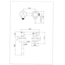 Смеситель для раковины SantiLine SL-9005MB, Встроенный, Черный матовый, Латунь Смеситель для раковины SantiLine SL-9005MB, Встроенный, Черный матовый, Латунь