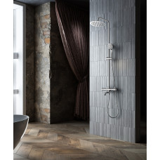 Душевая стойка SantiLine SL-9009, Настенный, Хром, Нержавеющая сталь