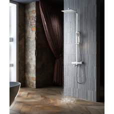 Душевая стойка SantiLine SL-9010, Настенный, Хром, Нержавеющая сталь