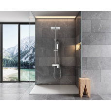 Душевая стойка SantiLine SL-9013, Настенный, Хром, Нержавеющая сталь