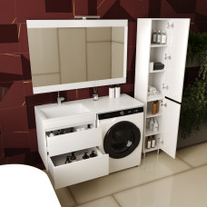 Зеркало Style Line El Fante СС-00000393 120 см, Подвесной, Белый Зеркало Style Line El Fante СС-00000393 120 см, Подвесной, Белый