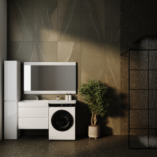 Тумба Style Line El Fante СС-00000600 130 см, Подвесной, Белый, МДФ Тумба Style Line El Fante СС-00000600 130 см, Подвесной, Белый, МДФ